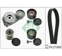 Multi-ribbed V-belt kit with freewheel belt pulley 529 0050 20 INA for JEEP