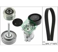 Multi-ribbed V-belt kit with freewheel belt pulley 529 0090 20 INA for VW SEAT