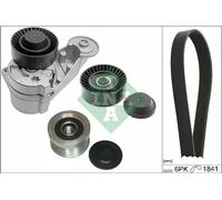 Multi-ribbed V-belt kit with freewheel belt pulley 529 0480 20 INA for VOLVO