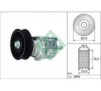 Multi-ribbed V-belt tensioner 534 0185 10 INA for AUDI VW