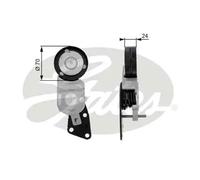 Multi-ribbed V-belt tensioner T38426 GATES for SKODA VW SEAT