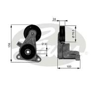 GATES T38437 Tensioner pulley