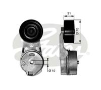Multi-ribbed V-belt tensioner T39065 GATES for VW LT Mk II Van LT Mk II Bus