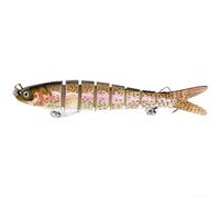 Multi Segmented Fish Lure 13.7cm 27g With Flexible Swimming Action And 3d Eyes For Sea Fishing Tackle Red Color Hard Bait(JM034-12)