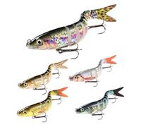 Multi-Segmented Lure | 5 Pieces Realistic Looking Equipment | Artificial Baits for and Saltwater Dores