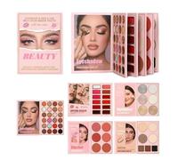 Multi Shade Cosmetic Kit - Long Lasting Blendable Colour Collection, Smooth Pigmented Texture Design, Soft Powder Finish, Professional Makeup Set, Vibrant Tone Selection | Women Girls Teens Christmas