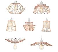 Multi Shape Metal Copper Modern Chandelier Acrylic Crystal Light Shades Droplet Ceiling Lampshade Pendant (1)