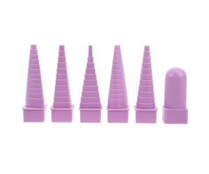 Multi Shape Wire Mandrel Set for Craft Artists, 6 Plastic Forms | Ergonomic Grip and Flat Base, Repeatable Loops with Precision Shaping for Lessons and Bead Tables