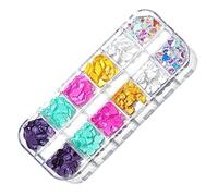 Multi Shapes Colorful Crystal Rhinestones for Nail Art Craft Mix 12 Flatback Crystals Decorations Set Nail Diamonds Rhinestones Large Bundle for Art