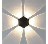 Multi-Sided Luminous Design Ideas Wall Lantern Modern Minimalist Black Wall Sconce Outdoor Waterproof and Moisture-Proof Wall Light for Courtyard Villa Garden Wall Lamp