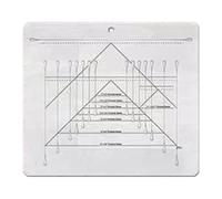 Multi-Size Acrylic Fabric Ruler Fabric Quilting Template Cutting Ruler Non-Slip Rotary Slotted Tool Clear Printed Lines Triangle Guide Sewing Crafts Pattern Making For Beginners Quilters