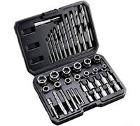 Multi-Size Broken Bolt Extractor Kit, 35CrMo Steel Nut Remover with Twisted Grooves, Essential Tool Set for Rusted Repairs(40-piece Set)