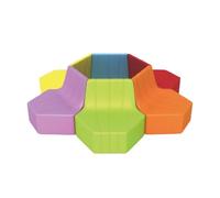 Multi-Size Embossed Tree Surround Bench, Colorful Plastic Circular Tree Ring Seat, Weather-Resistant Outdoor Playground Furniture for Kindergarten, Park & Backyard(196*65cm)