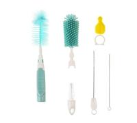 Multi Size Infant Bottle Brush Set Flexible Bristle Design Hard to Reach Areas Gentle Soft PVC Milk Bottle Scrubber