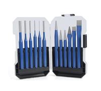 Multi Size Percussion Punch Set1/12Pcs Alloy Steel Punching Pin Chisel Rivet Screw Mark Hole Woodworking Carving Tool Set (12pc)