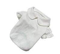 Multi-size warm pet clothing, soft and machine washable small dog sweaters, spring and autumn clothes, Chihuahua, Pomeranian(White T-shirt,XS)