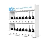 Multi Slot Radio Charging & Storage Rack, Wall Mounted Multi-Device Walkie Talkie Organizer Stand, Two Way Space Saving Holder for Security/School/Factory