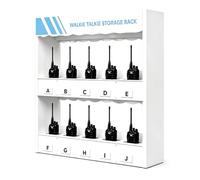 Multi Slot Radio Charging & Storage Rack, Wall Mounted Multi-Device Walkie Talkie Organizer Stand, Two Way Space Saving Holder for Security/School/Factory