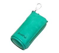Multi Soft Genuine Leather Coin Purse Pouch, Car Key Case Wallet with Zipper,Pocket Wallet with Chain/Ring for Men Women …, Turquoise