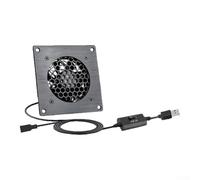 Multi Speed 80mm USB Fan with Temperature Regulation for Optimal Airflow in Electronics and Home Office (FT030802505EC(F030802505EC)