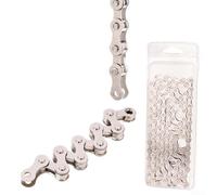 Multi Speed Bicycle Chain for 6 11 Speed MTB and Road Bikes, Reinforced Inner Axle Construction, Alloy Steel Material with Hardened Pins and Rollers (Single speed)