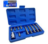 Multi Spline Extra Long 1/2" 11Pc Hex Socket Bit Set 3/8" Size M2-M12 Sd098