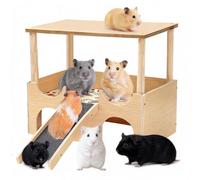 Multi-storey Guinea Pig Hideout, Guinea Pig House with Stairs, Guinea Pig Accessory House, for Hamsters, Rabbits & Chinchillas Small Pets