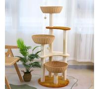 Multi-Story Cat Tree for Large Cats/Large Cat Tower with Cat Apartment/Sisal Scratching Post/Activity Center Theater,B (A)