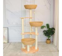 Multi-Story Cat Tree for Large Cats/Large Cat Tower with Cat Apartment/Sisal Scratching Post/Activity Center Theater,B (B)