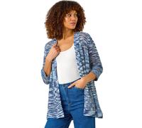 Multi Stripe Knit Poncho Roman Blue 16