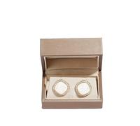 Multi Style 1 Pcs Gold/green Jewelry Box Leather Ring Earrings Bracelet Packing(Gold earring box)