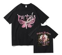 Multi Style Multi Eyed elf Shirts, Fashion Harajuku Hip T Shirts Loose Short Sleeved Cotton Men's Cotton Men's (Black1,XXL)
