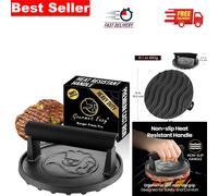 Smash Burger Press for Griddle, 5-Year Warranty, 2 lb Heavy Duty Burger Smasher Tool with Heat-Resistant Handle, Premium Cast Iron Griddle Accessories, Hamburger Press for BBQ Grilling Accessories