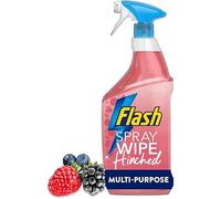 Multi-Surface Cleaning Spray | Kitchen, Bathroom & Antibacterial Variants | Powerful Grease & Dirt Removal | Fresh Long-Lasting Fragrance (Flash Spray Wipe Done Multi-Purpose Wild Berries 800ml)
