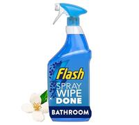 Multi-Surface Cleaning Spray | Kitchen, Bathroom & Antibacterial Variants | Powerful Grease & Dirt Removal | Fresh Long-Lasting Fragrance (Flash Spray Wipe Done Bathroom White Blossom 800ml)