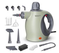 Multi-Surface Handheld Pressurized Steam Cleaner with 13 PCS Accessory ，Portable Steamer for Cleaning, Multipurpose Steam Cleaner for Home/Car/Bathroom/Grease/Upholstery/Floor/Grout and More (Green)