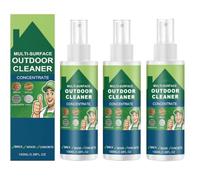 Multi-Surface Outdoor Cleaner Concentrate, Powerful Outdoor Surface Cleaner Spray, Fast Acting Stain Remover for Patio, Deck, Fence, Wood, Brick & Concrete (3pcs)