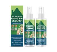 Multi-surface Outdoor Cleaner Concentrate,Remover for Siding,Patio and Balcony,Eliminates Algae & Dirt,Safe for Plants,3.38 Oz，2 pcs：Standard