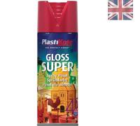 Multi-Surface Plasti-Kote 400ml Bright Red Super Gloss - Tough and Durable Paint