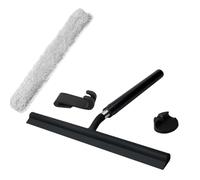 Multi Surface Silicone Scraper Squeegee Telescopic Handle Mala and Shower Door Black Expandable Glass Scraper Bathroom Cleaning