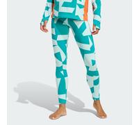 adidas Women's Multi Synthetic Base Layer Tights, Semi Flash Aqua/Semi Impact Orange, M
