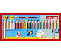Multi-Talented Pencil - STABILO woody 3 in 1 - ARTY - Pack of 18 Assorted Pastel