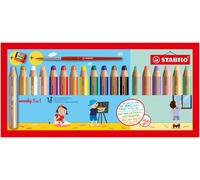 Multi-Talented Pencil - STABILO woody 3 in 1 - ARTY - Pack of 18 Assorted Pastel