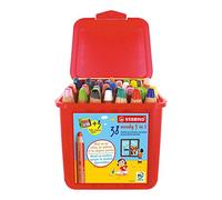 Multi-Talented Pencil - STABILO Woody 3 in 1 - Pack of 38 - Assorted Colours with 3 x sharpeners