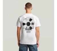 Multi Technique Back Graphic Tee - White - Men XS