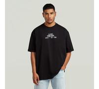 Multi Technique Graphic Relaxed T-Shirt - Black - Men XS