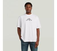 Multi Technique Graphic Relaxed T-Shirt - White - Men S