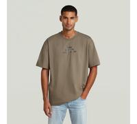 Multi Technique Relaxed T-Shirt - Brown - Men XL