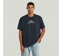 Multi Technique Relaxed T-Shirt - Dark blue - Men S