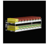 Multi-Tier Acrylic Cigarette Display Holder, Automatic Pushers Rack, 2 Layers, 11 Columns, Transparent Retail Cabinet for Supermarkets & Convenience Stores